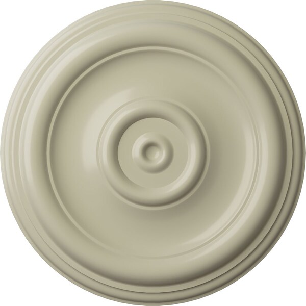 Ekena Millwork Traditional Ceiling Medallion (Fits Canopies up to 2 3/4"), Hand-Painted Clear Yellow, 12"OD x 1"P CM12TRCYF - main